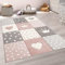 Paco Home Teppich Kinderzimmer Junge Mädchen Kinderteppich Spielteppich Kurzflor 3D Optik Pastell Punkte Herzen Krone, Grösse:80x150 cm