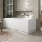Aurora® Modern 1800mm Front Side Panel & 800mm End MDF Bath Panel 18mm Wooden Panels for Bathroom Baths Soaking Tubs, Adjustable Plinth, Easy to Cut, White Gloss