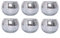 Hosley® Radiant Elegance Lot de 6 photophores en Verre craquelé argenté de 10 cm de diamètre pour décoration d'intérieur et Occasions spéciales
