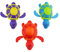 Escomdp Bébé Bambin Bain Jouet Liquidation Tortues Tortues Nager Baignoire, Aquarium, Piscine d'eau Enfants Cadeaux - 3 Pack