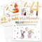 Olgs Baby 45 Meilensteinkarten Mädchen Gold Meilenstein Karten Set, Erinnerungskarten, Monatskarten 1-12 Monate, Milestones, Geschenkidee zur Geburt Taufe, Babyparty, Babyshower
