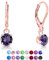Orecchini Tanzanite - Orecchini Pendenti Donna Argento 925 Placcati Oro Rosa 18K con Brillantini Punto Luce - Orecchini Viola - Lovli Orecchini Oro Rosa - Orecchini Pendenti Oro - Orecchini Dorati