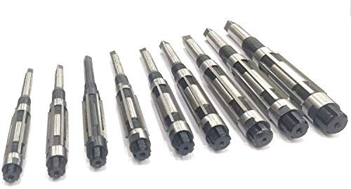 Handreibahle, hochwertig, verstellbar, Karbonstahl, 9-teiliges Set (H4 bis H12)