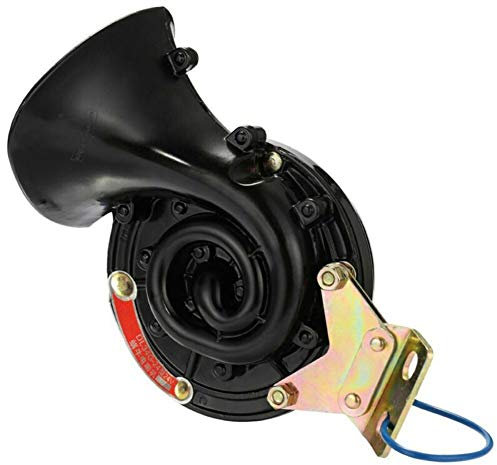 Autohupe Auto Elektrische Hupe Schneckenhörner Ultra Lautes Horn,Auto Schneckenhorn 12V/24V 3000DB Einzelhorn Universal für Lkw Auto Boot Fahrrad,Schwarz 24V