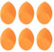 6Pcs Blending Sponges for Makeup, Tear Drop Shape, Beauty Blenders for Liquid, Foundation Puff Base Applicator for Girls Size-4.5cm (6x Orange Blender Sponge)