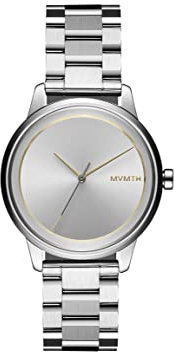 MVMT Analog Quarzuhr Unisex mit Silbernes Edelstahlarmband - 28000186-D