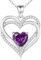 CDE Collana Argento 925, Cuore Birthstone Necklace, Regalo Gioielli per Donna, Moglie, Sorella, Amiche - Anniversario, Compleanno, Festa della Mamma, Valentin's Day