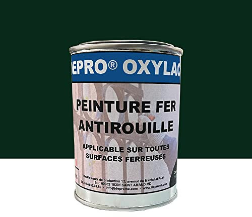 DEPROMA OXYLAC Peinture antirouille pour métal neuf et rouillé - 200GR (VERT FORET)