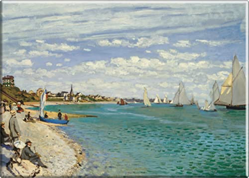 Claude Monet Magnet, Regatta at Sainte-Adresse, 8,9 x 6,3 cm