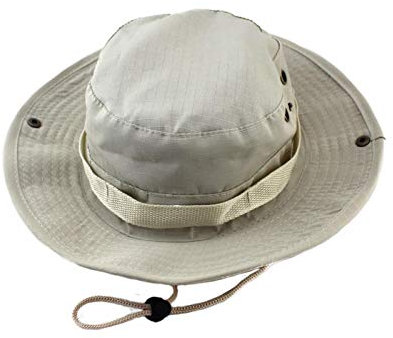 Anwangda Fischerhüte für den Außenbereich, große Krempe, Unisex, Sonnenschutz, UV-Dschungel, Militär, Camouflage, für Wandern, Camping, Reisen (Beige), beige