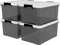 Cetomo 65L*4 Storage Boxes, Plastic Storage Box with Lids, Organizing Container with Secure Latching Buckles, Stackable, Nestable, Large Bin for Home Clothes, 65L-4Pack, Clear Black