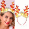 Fashband Serre-tête de Noël rouge à paillettes avec bois de cerf pour décoration de robe de costume et photos