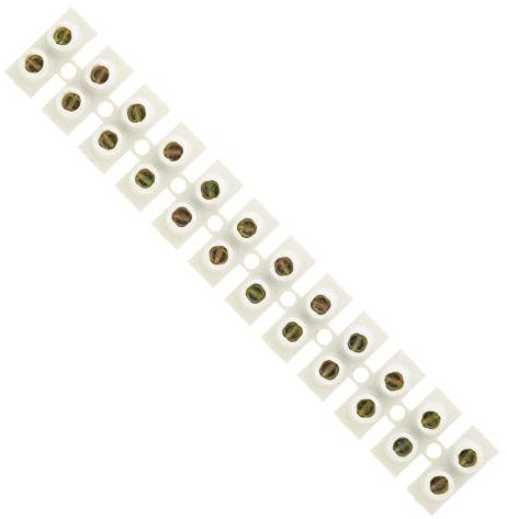 Morsettiera Da 3A Amp, Morsetti Elettrici A 12 Vie, Strisce Di Connettori Elettrici In Nylon Bianco, Blocchetti Di Cioccolato Per Cavi Di Collegamento/Giunzione, Doppia Fila Di Fili A 12 Posizioni