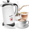 Duronic MF130 Espumador de leche - Prepara espuma Caliente o Fría, 550W, Base Inalámbrica 360°, Capacidad de 130 ml para espumar y 240 ml para calentar, Seguro y Fácil de Limpiar