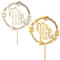 2Pcs Wedding Cake Toppers, Wooden Wedding Cake Topper Mr and Mrs Cake Topper Personalised Cake Topper for Wedding Party Supplies (2 Colors)