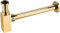 Balneo Waschbecken Siphon Universal - Abflussgarnitur Waschbecken Messing G1 1/4 x 32 mm - Sifon Waschbecken Bad Röhrensiphon - Syphon Badezimmer Waschbecken Rohr, Quadratisch Gold