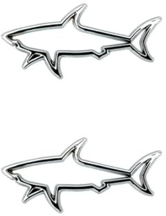 Haifisch Metall Auto Aufkleber,Asudaro Metall Auto Aufkleber 3d Haifisch Auto Styling Modeaufkleber Hohl Hai Fisch Emblem Abzeichen Aufkleber Wasserdicht Diy Lustige Aufkleber Dekoration Abziehbilder