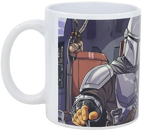 Stor Taza de cerámica de sublimación de 325 ml en caja de regalo de MANDALORIAN