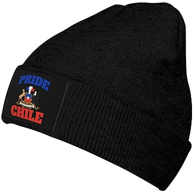 Peiyeety Pride Chile Flag Chilean Proud Chilian Strickmütze Mütze Mann Damen Sport Warm Trendy Classic Watch Caps Schwarz