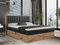 MKS MEBLE Boxspringbett 200x200 mit Bettkasten Holz Holzrahmen, Boxbett 200x200 mit Matratze H4 und Kopfteil - Schwarz Kunstleder - Albero-4