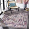 Netline Home Vintage-Teppich für Wohnzimmer, Schlafzimmer, Küche, Esszimmer | Orientalischer Design | Weicher mittlerer Flor | Traditioneller | Schmutzabweisend (lila, 80X150CM)