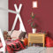 K&L Wall Art Pintura para pared interior de color rojo mate, 2,5 litros