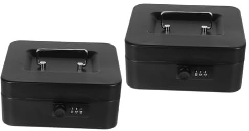 EXCEART 2Er-Box Tragbare Spardose safe lagercontainer häuser deko schmuck etui geldkoffer jewel case keycase Schließfächer Organizer-Boxen Kasse Veranstalter Schließfach Sparbüchse Eisen