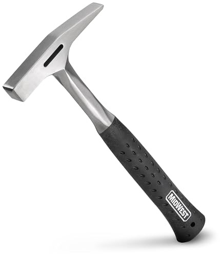 Midwest MWT-18 Blechhammer, HVAC-Hammer mit Klammerschlitz und stoßdämpfendem Griff, 510 g