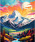 Peinture par Numero Adulte Enfant,DIY Peinture Acrylique pour Adultes débutants Facile sur Toile 40×50cm sans Cadre Montagne de neige