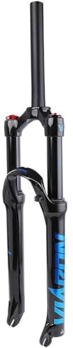 NBTRXWAFR 26 Zoll MTB Federgabel, 27,5 ER Mountainbike Luftgabel Einstellbar 1-1/8 Radfahren Scheibenbremse Lockout Federgabel Federweg 120Mm,Blau,29inch
