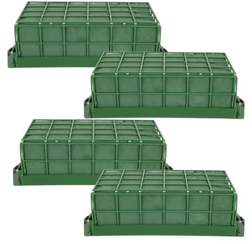 GBACHOOSE 4 Pcs Floral Foam Cages, 23cm Grid With Plastic Frame for Fresh Flowers, Party Wedding Dinner Decor