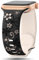 Floral Engraved Straps Compatible with Apple Watch Straps 41mm 40mm 38mm 42mm(Series 10) for Women,Cute Flower Bands Soft Silicone Sport Strap for iWatch Series 10 9 8 7 6 5 4 3 2 1 SE