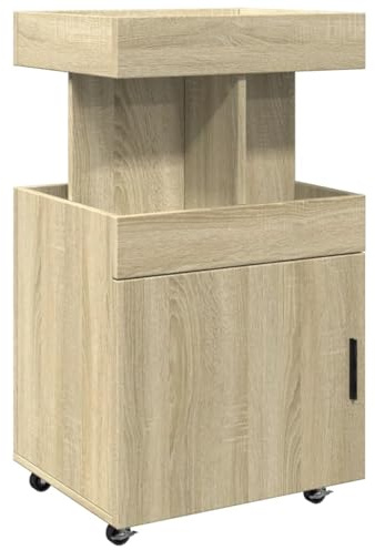 vidaXL Barwagen Sonoma-Eiche 50x41x89 cm Holzwerkstoff