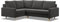 Mebligo - Ecksofa mit Schlaffunktion und Bettkasten Blank, Eckcouch mit Ottomane Links, Sofa L Form 226 x 175 x 92 cm, Couch mit Bonellfedern, Ecke Sofa Wohnzimmer, Schlafsofa - Grau