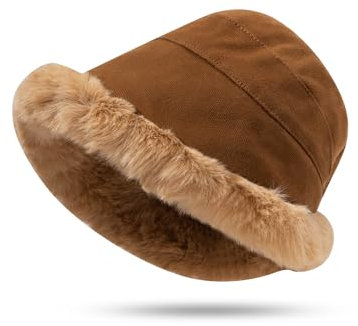 YAMEE Wintermütze für Damen Plüsch Warme,Beanie Winter für Frauen Kälteschutz Schützen Ohren,Anglerhut Damen Modisch süß,Bucket Hat Damen Faltbar Winddicht für Camping Strand Outdoor-Sportarten