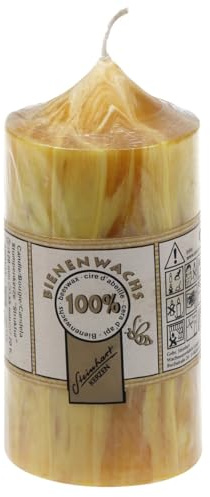 Stumpenkerzen 100% Bienenwachs Struktur Honig 120 x Ø 55 mm