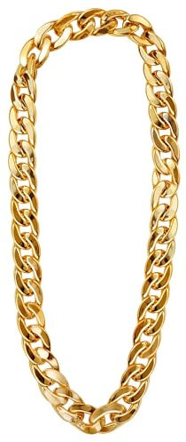 W WIDMANN MILANO Party Fashion - Collana oro, 72 cm, gioielli da collo, accessorio, costumi di carnevale, anni '80, rapper