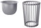 Blumenkübel Blumentopf Pflanztopf Rund Dekorativ Ständer Plastikständer (Platin, XXL Topf + XL Ständer)
