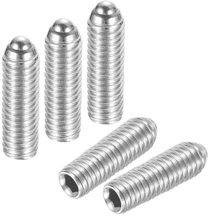 QUARKZMAN Vis À Pointeau À Bille, M5 x 16mm Acier Inoxydable 304 Métrique À Ressort Hex Socket 15pcs