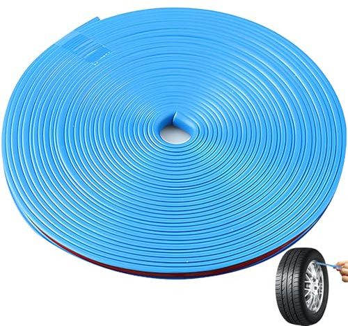 8 M Auto Rad Schutzring, Kantenschutz Autotür, Gummi Dekoration Streifen, Kantenschutz für Bleche, Auto Felgenschutz Dekorstreifen für Auto Felgen, Felgenschutz, Rad Dekoration (Blau)