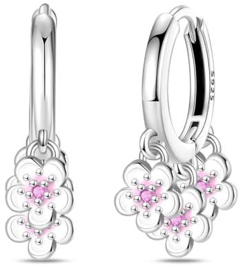Stilvolle Damen Ohrringe - 925 Sterling Silber Hypoallergene Ohrringe Mit Bunten Kubischen Zirkonia, Trendy Huggies Ohringe Für Frauen Täglicher Trag