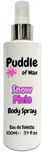 Snow Pixie Body Spray - 100ml Eau de Toilette (EDT) - Atomiser Mist - Sweet Scent - Vegan Friendly - Puddle of Wax - Made in the UK
