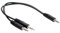 ULIJTH Splitter per cuffie 2 in 1 da maschio 3,5 mm a 2 maschi splitter per auricolari a 2 porte adattatore per cuffie per smartphone microfono