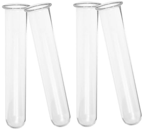 KAILIKETIY Glass Test Tubes Hydroponic Vase for Plant Propagation Station 4pcs with Visible Design, Modern Style for Water and Air Plants in Bedrooms and Living Rooms