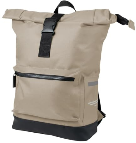 Norländer S.G. Fahrrad-Rucksack & Gepäckträgertasche 24L | Nachhaltig aus RPET (Beige)