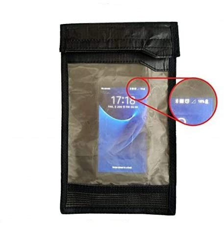 fonefunshop SmartPhone Shield Faraday-Tasche mit Fenster, mittelgroß (VKF2)