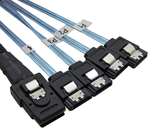 YIWENTEC Mini SAS 36P sff-8087 to 4 SATA hard drive with cable 1m