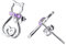 Orecchini Gatto in Argento Sterling 925 Zirconia Viola Gatto con Cuore Orecchini Gioielli per Donna (Viola)
