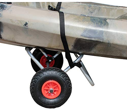 BKC UH-KC271 Chariot à deux roues pour kayaks, planches à pagaie, canoë Transport facile par voie terrestre au lac, à la plage ou au réservoir