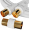 ConnectingU White 50m TV Aerial Cable Male to Male with Female to Female Coupler